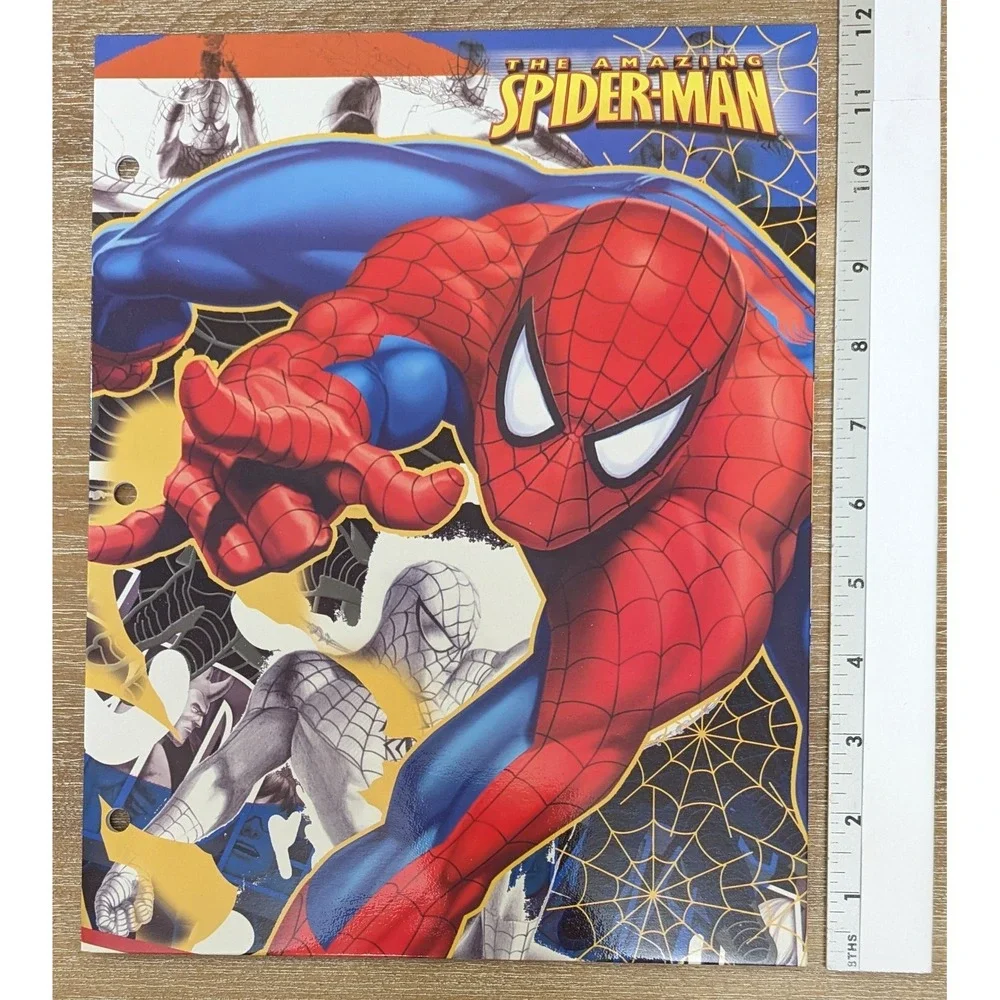 The Amazing Spider Man School 2 Pocket Binder File Folder 2006 Design -Lot of 3